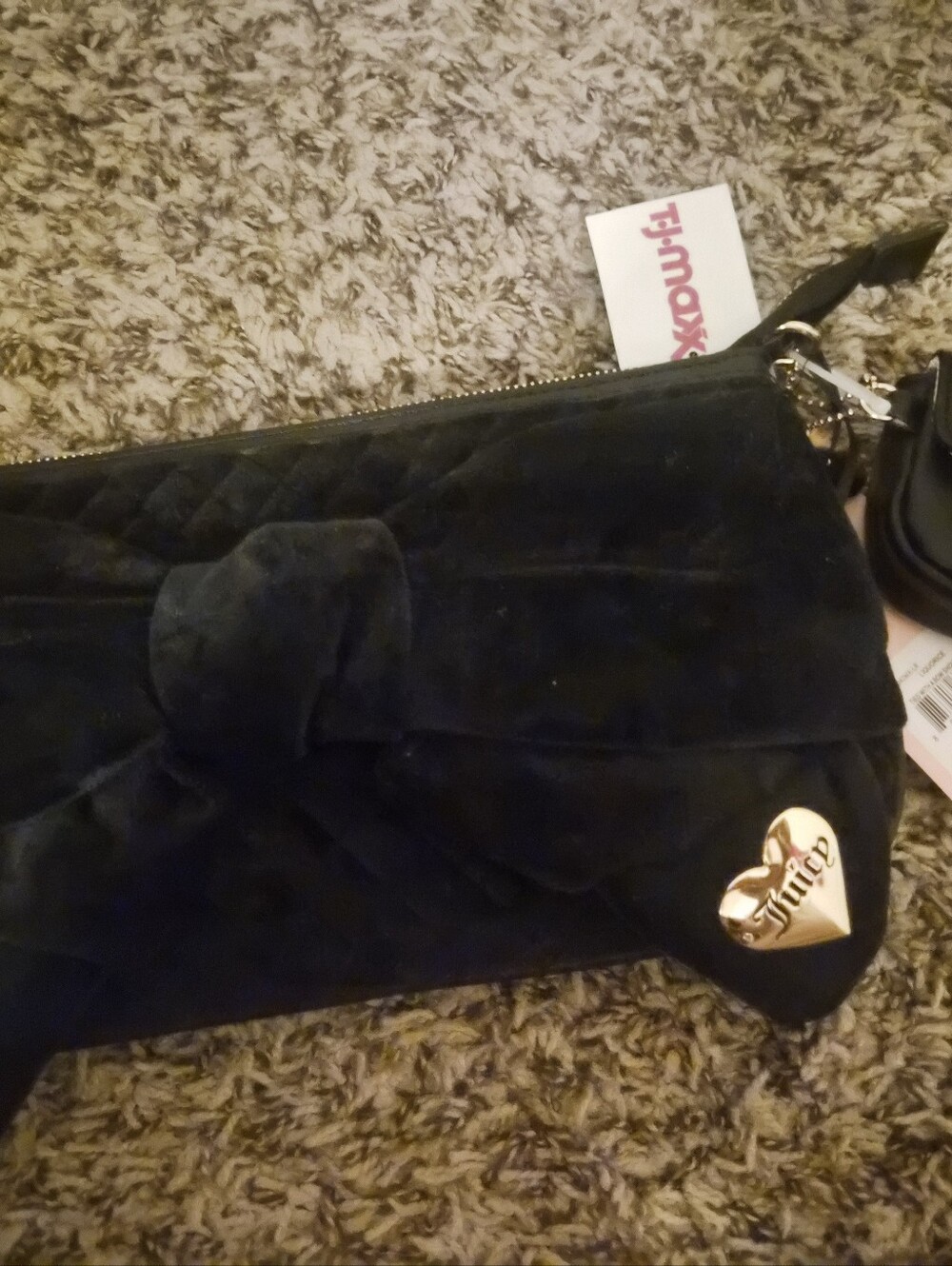 NWT Juicy Couture Black Bow Clutch
